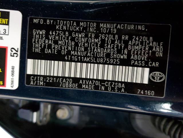 Photo 12 VIN: 4T1G11AK5LU875925 - TOYOTA CAMRY 