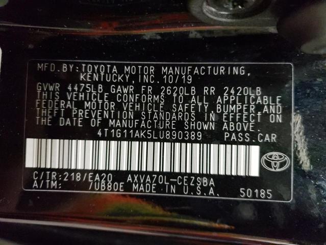 Photo 11 VIN: 4T1G11AK5LU890389 - TOYOTA CAMRY SE 