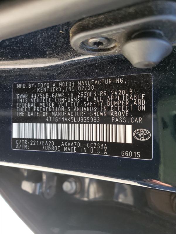 Photo 9 VIN: 4T1G11AK5LU935993 - TOYOTA CAMRY SE 