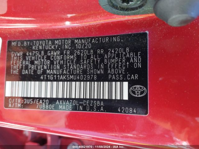 Photo 8 VIN: 4T1G11AK5MU402978 - TOYOTA CAMRY 