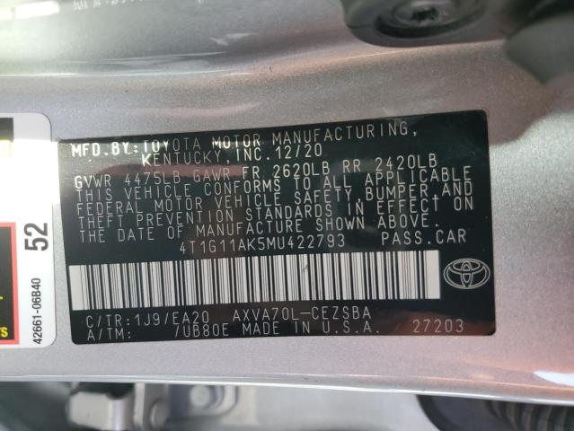 Photo 12 VIN: 4T1G11AK5MU422793 - TOYOTA CAMRY SE 