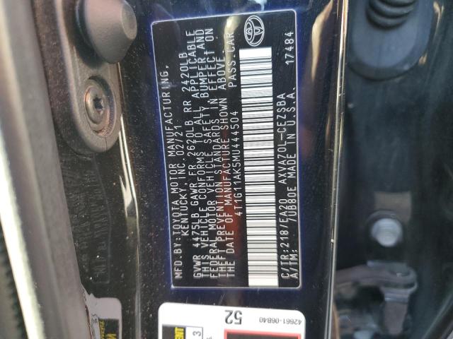 Photo 11 VIN: 4T1G11AK5MU444504 - TOYOTA CAMRY SE 