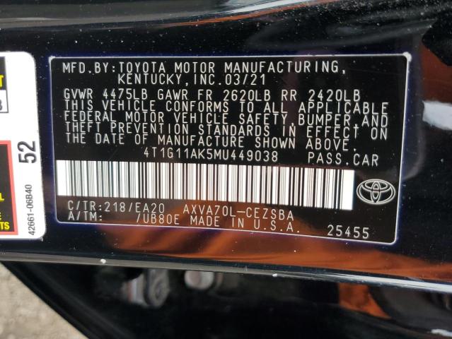 Photo 11 VIN: 4T1G11AK5MU449038 - TOYOTA CAMRY SE 