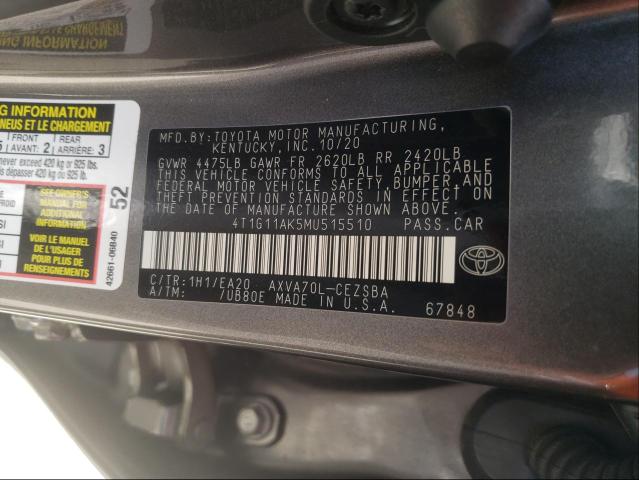 Photo 9 VIN: 4T1G11AK5MU515510 - TOYOTA CAMRY SE 