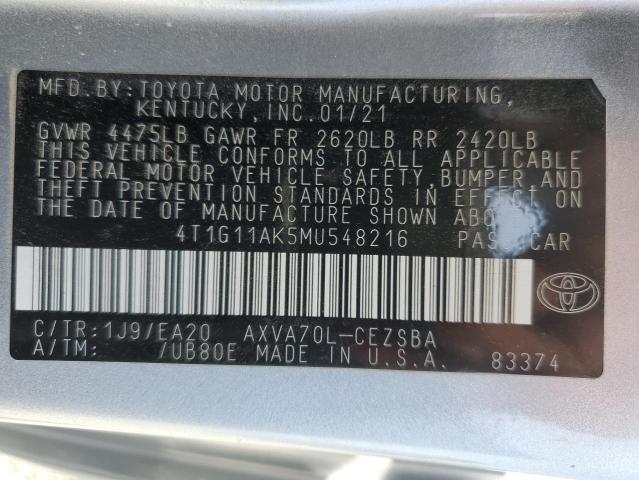 Photo 12 VIN: 4T1G11AK5MU548216 - TOYOTA CAMRY SE 