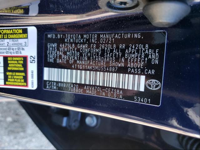 Photo 9 VIN: 4T1G11AK5MU554887 - TOYOTA CAMRY SE 