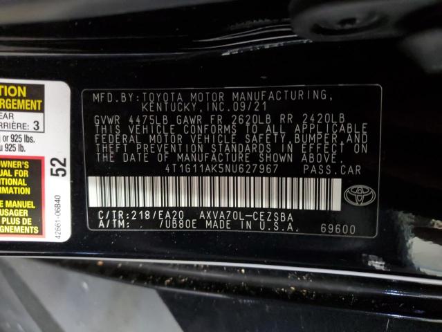 Photo 11 VIN: 4T1G11AK5NU627967 - TOYOTA CAMRY SE 