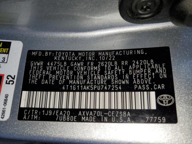 Photo 11 VIN: 4T1G11AK5PU747254 - TOYOTA CAMRY SE N 