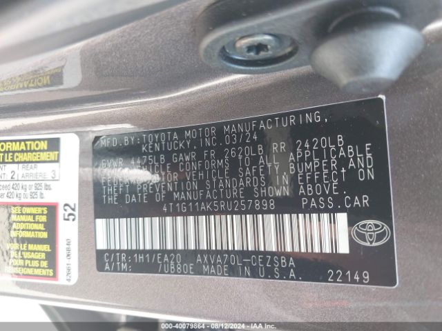 Photo 8 VIN: 4T1G11AK5RU257898 - TOYOTA CAMRY 