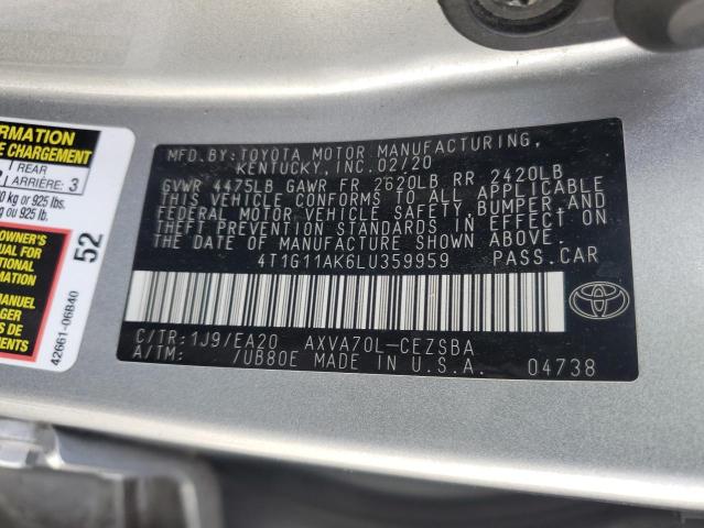 Photo 11 VIN: 4T1G11AK6LU359959 - TOYOTA CAMRY 