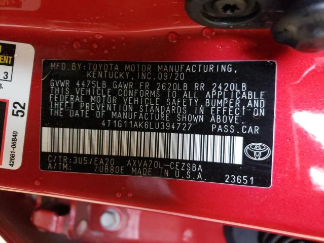 Photo 11 VIN: 4T1G11AK6LU394727 - TOYOTA CAMRY SE 