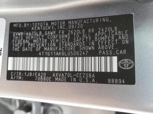 Photo 9 VIN: 4T1G11AK6LU506247 - TOYOTA CAMRY SE 