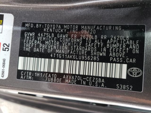 Photo 9 VIN: 4T1G11AK6LU956285 - TOYOTA CAMRY SE 