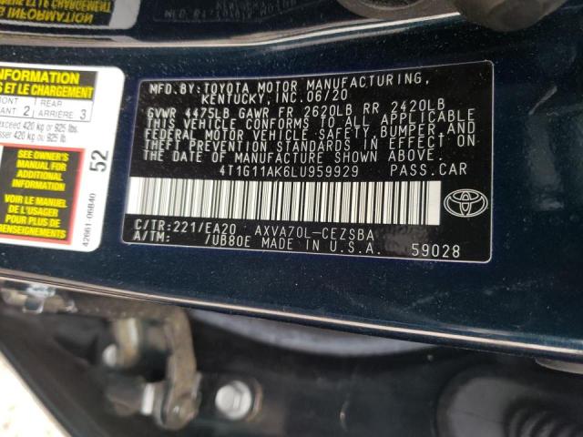 Photo 9 VIN: 4T1G11AK6LU959929 - TOYOTA CAMRY SE 