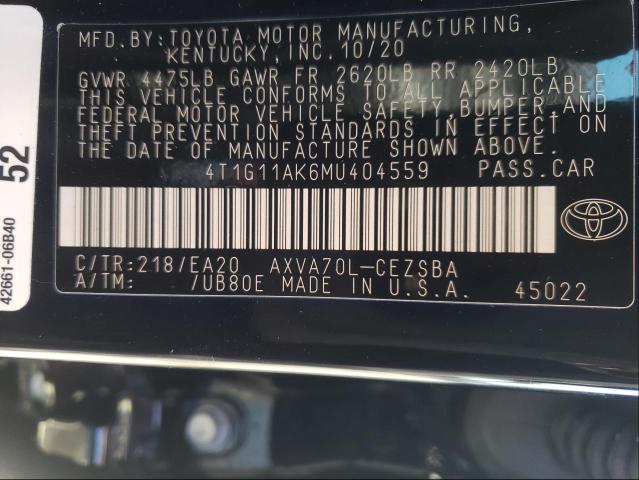 Photo 9 VIN: 4T1G11AK6MU404559 - TOYOTA CAMRY SE 