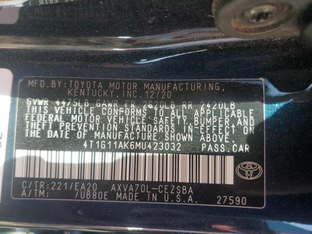 Photo 11 VIN: 4T1G11AK6MU423032 - TOYOTA CAMRY SE 