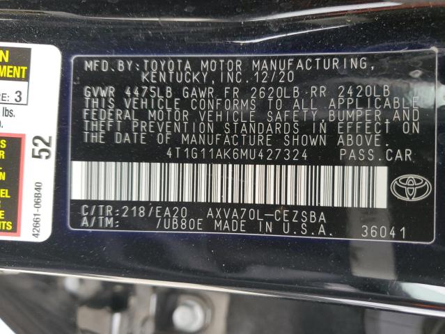 Photo 11 VIN: 4T1G11AK6MU427324 - TOYOTA CAMRY SE 