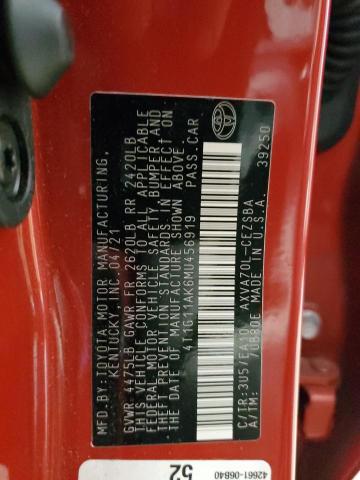 Photo 11 VIN: 4T1G11AK6MU456919 - TOYOTA CAMRY SE 