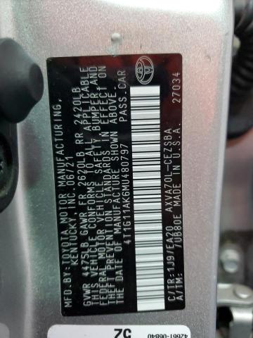 Photo 11 VIN: 4T1G11AK6MU480797 - TOYOTA CAMRY 