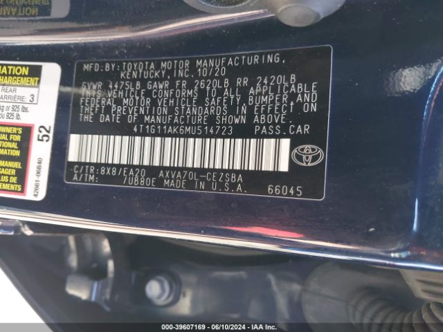 Photo 8 VIN: 4T1G11AK6MU514723 - TOYOTA CAMRY 