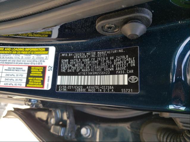 Photo 9 VIN: 4T1G11AK6MU556423 - TOYOTA CAMRY SE 