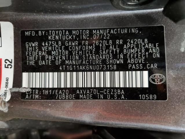 Photo 12 VIN: 4T1G11AK6NU073158 - TOYOTA CAMRY 