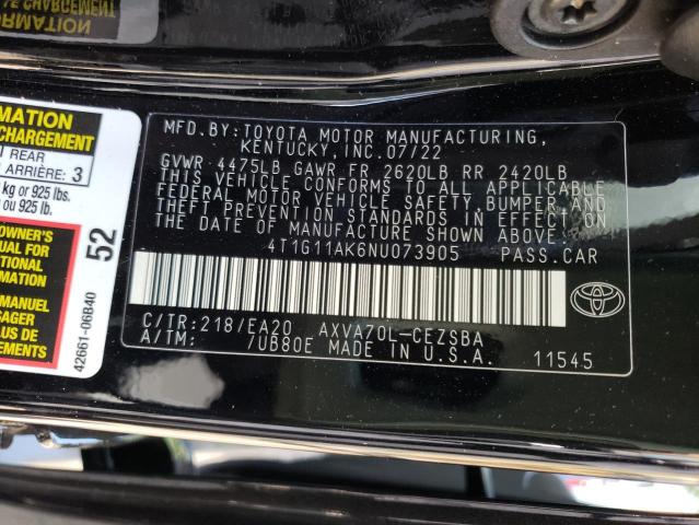 Photo 9 VIN: 4T1G11AK6NU073905 - TOYOTA CAMRY SE 