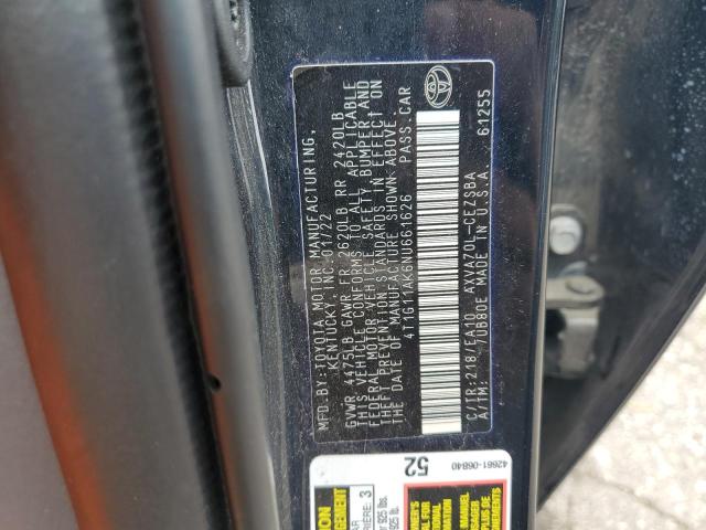 Photo 12 VIN: 4T1G11AK6NU661626 - TOYOTA CAMRY SE 