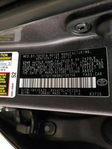 Photo 11 VIN: 4T1G11AK6NU709156 - TOYOTA CAMRY 