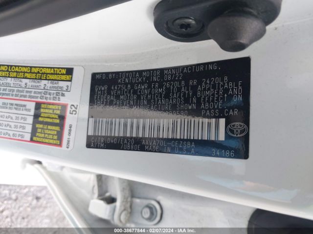 Photo 8 VIN: 4T1G11AK6PU089590 - TOYOTA CAMRY 