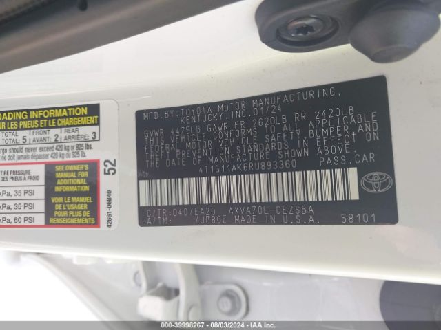 Photo 8 VIN: 4T1G11AK6RU893360 - TOYOTA CAMRY 