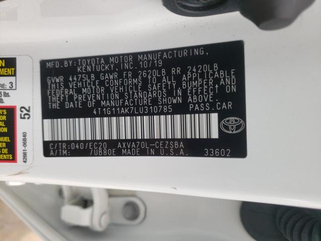 Photo 9 VIN: 4T1G11AK7LU310785 - TOYOTA CAMRY SE 