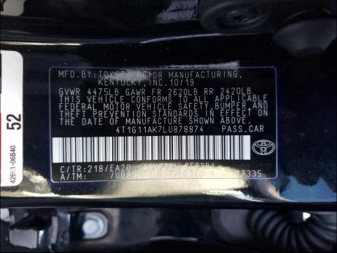 Photo 9 VIN: 4T1G11AK7LU878874 - TOYOTA CAMRY SE 