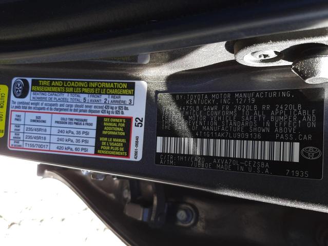 Photo 9 VIN: 4T1G11AK7LU909136 - TOYOTA CAMRY SE 