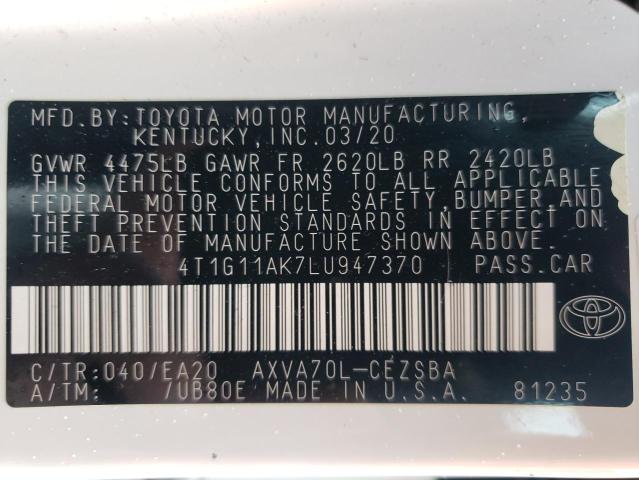 Photo 11 VIN: 4T1G11AK7LU947370 - TOYOTA CAMRY 