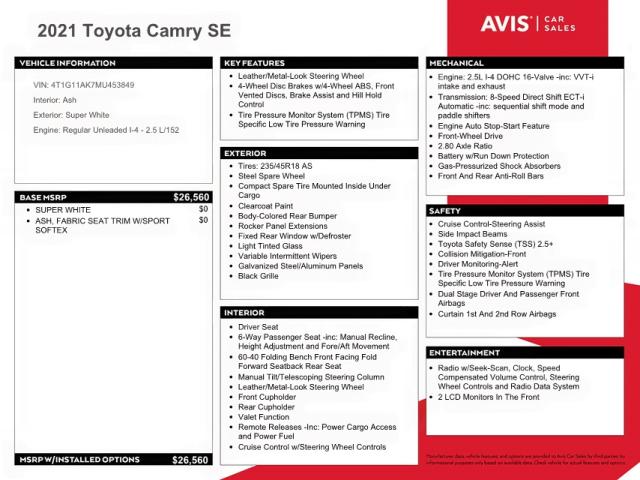 Photo 9 VIN: 4T1G11AK7MU453849 - TOYOTA CAMRY SE 