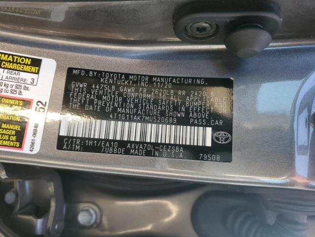 Photo 11 VIN: 4T1G11AK7MU520689 - TOYOTA CAMRY 