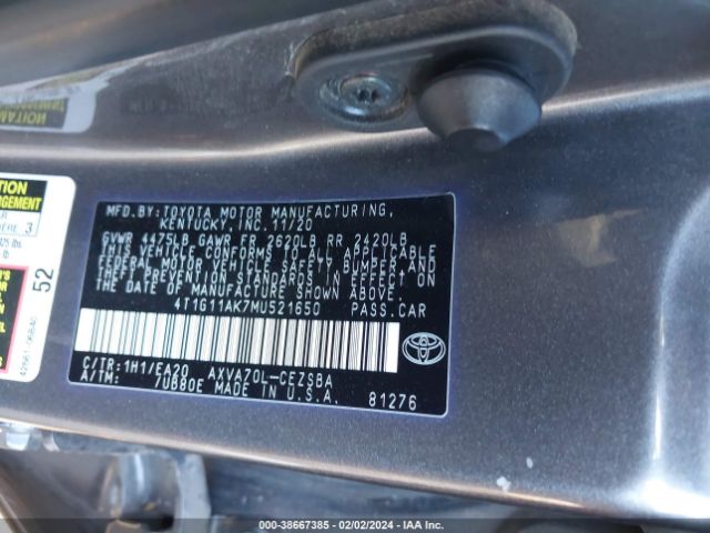 Photo 8 VIN: 4T1G11AK7MU521650 - TOYOTA CAMRY 