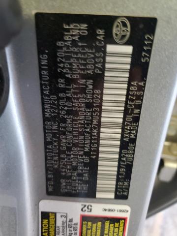 Photo 11 VIN: 4T1G11AK7MU531028 - TOYOTA CAMRY SE 