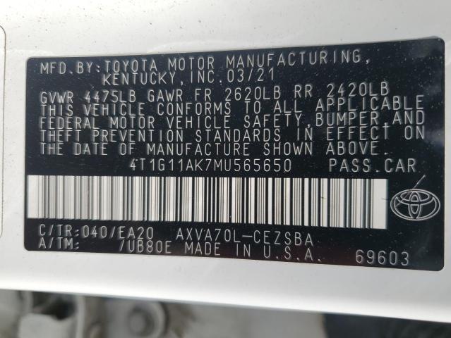 Photo 11 VIN: 4T1G11AK7MU565650 - TOYOTA CAMRY SE 