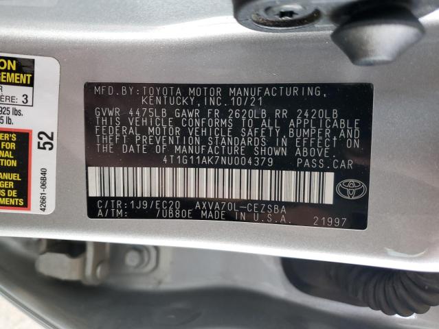 Photo 11 VIN: 4T1G11AK7NU004379 - TOYOTA CAMRY 