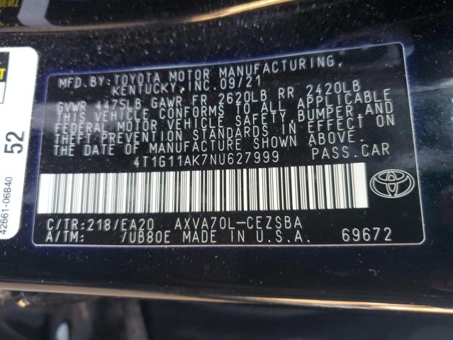 Photo 11 VIN: 4T1G11AK7NU627999 - TOYOTA CAMRY 