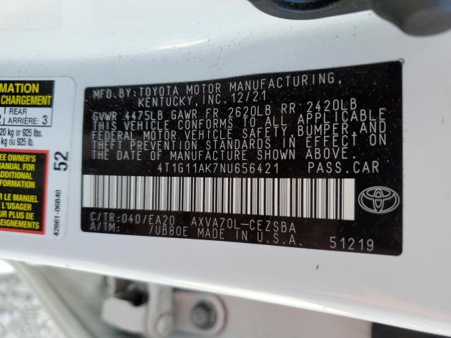 Photo 11 VIN: 4T1G11AK7NU656421 - TOYOTA CAMRY 