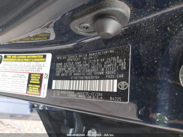 Photo 8 VIN: 4T1G11AK7NU690164 - TOYOTA CAMRY 