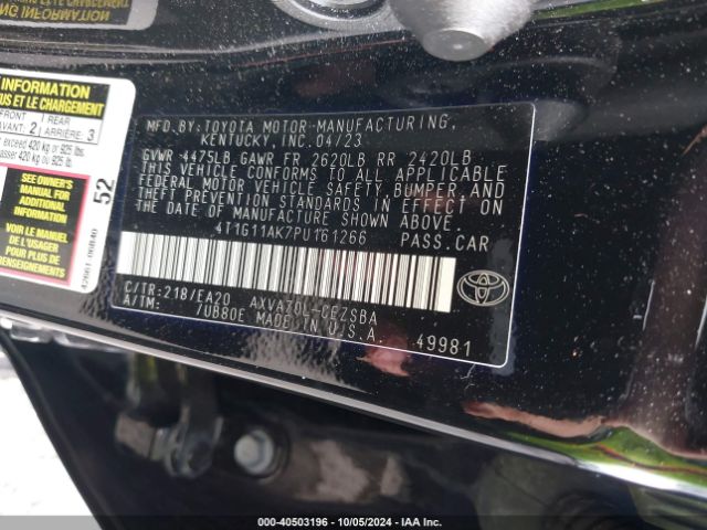 Photo 8 VIN: 4T1G11AK7PU161266 - TOYOTA CAMRY 