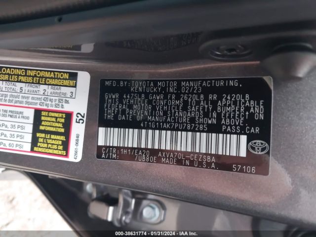 Photo 8 VIN: 4T1G11AK7PU787285 - TOYOTA CAMRY 