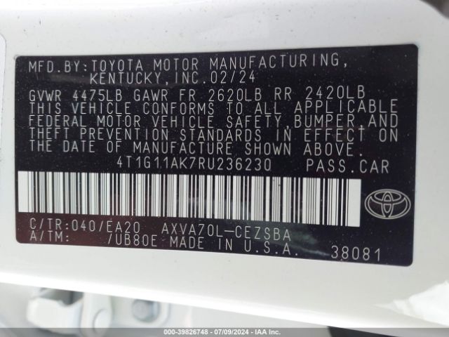 Photo 8 VIN: 4T1G11AK7RU236230 - TOYOTA CAMRY 