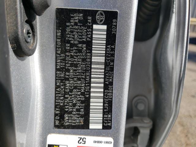 Photo 12 VIN: 4T1G11AK8LU308981 - TOYOTA CAMRY SE 