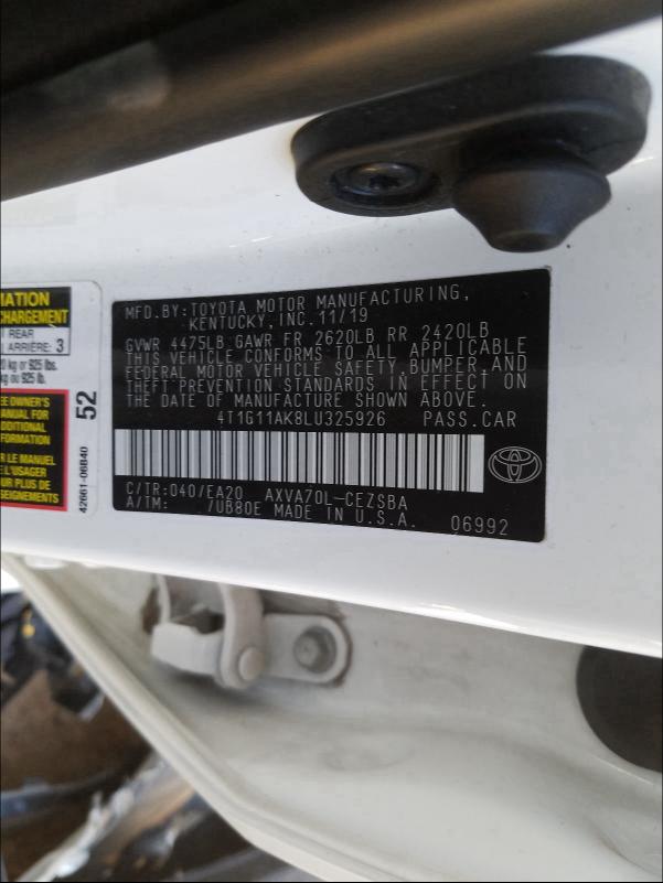 Photo 9 VIN: 4T1G11AK8LU325926 - TOYOTA CAMRY SE 