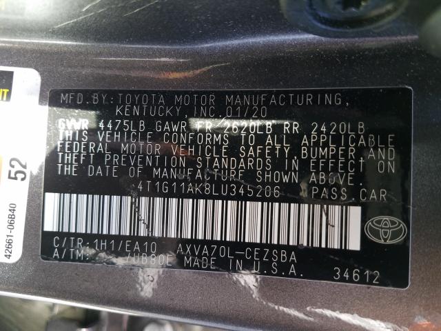 Photo 9 VIN: 4T1G11AK8LU345206 - TOYOTA CAMRY SE 